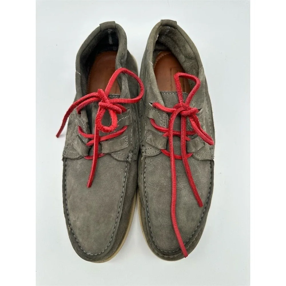 Zara Men's Gray Suede Boat‎ Shoes Size 10 Padded Insole Rubber Outsole